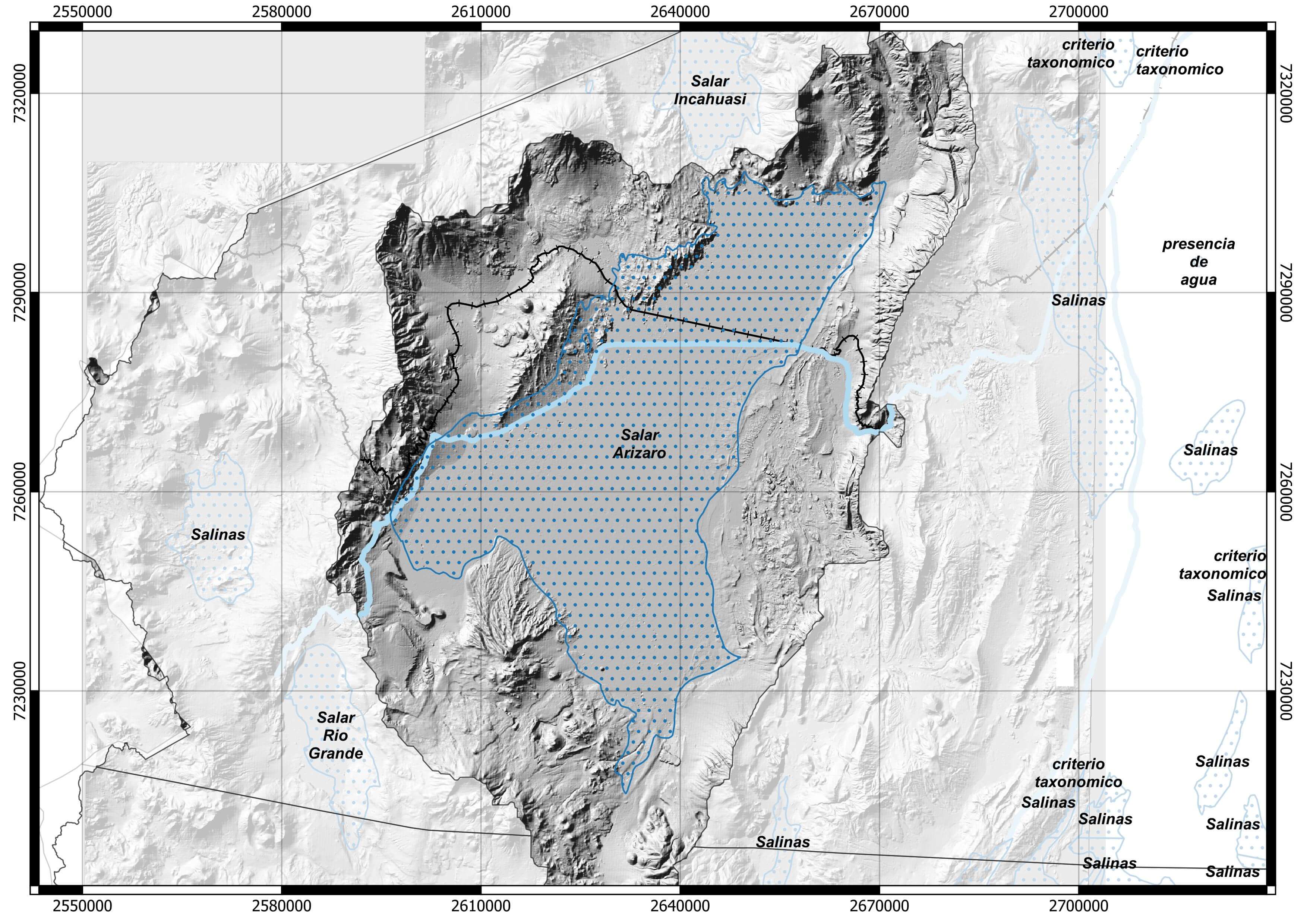 Mapa Satelital Salar de Arizaro